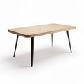 Rectangular dining table in oak and black metal legs 150 x 80 x 75cm