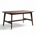 Wooden dining table in walnut finish 120 x 80 x 75cm for indoor use