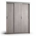 Sliding wardrobe with three doors constructed from engineered wood in gray finish 150 x 200 x 60cm