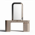 Vanity table with mirror and storage drawer designed for modern interiors
